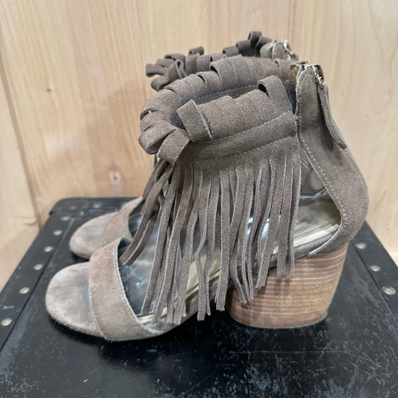 MATIKO SUEDE Morgan FRINGE Sandals HEELS Size 41 Boho - Picture 8 of 16